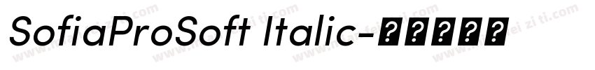 SofiaProSoft Italic字体转换